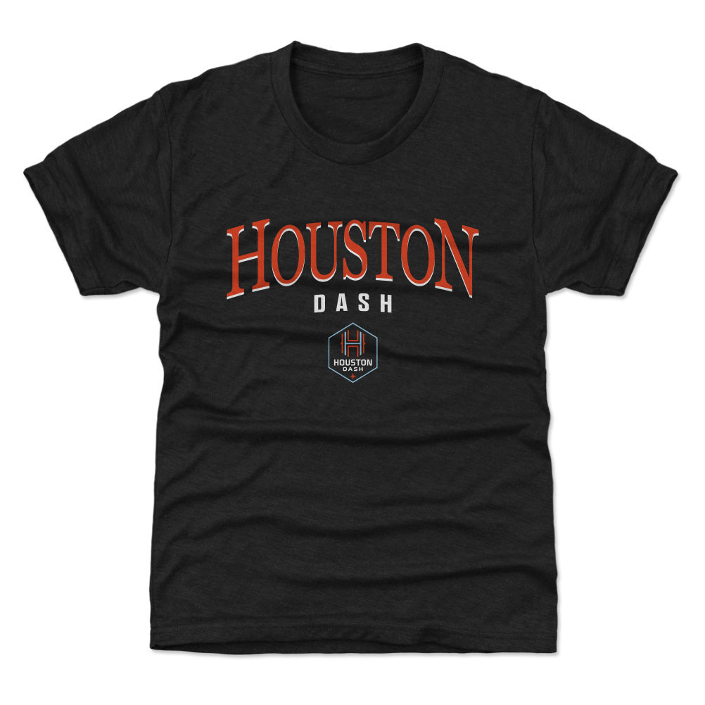 Houston Dash Arch Tee Youth Kids T-Shirt Tri Black YXS
